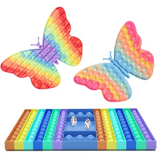 ของเล่นเกม Fidget กระดานหมากรุกสีรุ้งขนาดใหญ่สําหรับแม่และลูกสาว