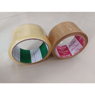 (รุ่น45หลา) เทปใส​/ขุ่น  หน้า 2นิ้ว กาวเหนียวไม่เด้ง เกรดเอ