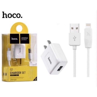 hoco C2 ชุดหัวชาร์จพร้อมสาย micro Charger Set for Micro USB(แท้💯)