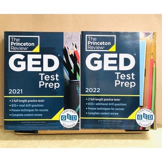 จ052 เล่มจริง ของแท้ The Princeton Review GED Test Prep 2021 , 2022 2 full-length practice tests