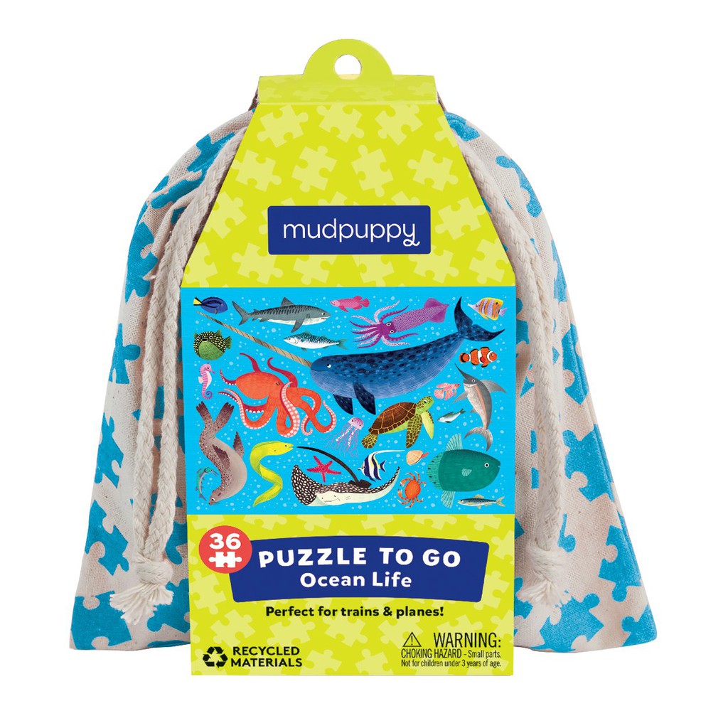 จิ๊กซอว์ถุงผ้าแบบพกพา ลาย Ocean Life puzzle to go