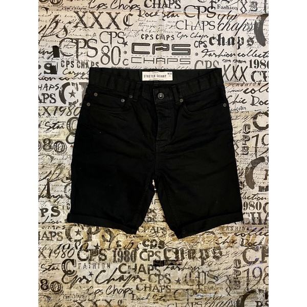 TOPMAN Super Black Short Jeans Size 30 กางเกงยีนส์ ขาสั้น สีดำ เอว 30