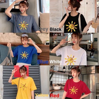 GAKKI เสื้อยืด เสื้อยืดแขนสั้น ผู้หญิง สไตล์เกาหลี ผ้าคอตตอน คอกลม พร้อมส่ง 8001#