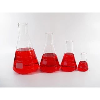 ขวดรูปชมพู่ ขวดแก้วทดลอง ขนาด 100, 500,1000, 2000 ml อุปกรณ์ห้องทดลอง