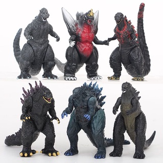 ตุ๊กตาฟิกเกอร์ Godzilla Monsters Movie Godzilla ของเล่นสําหรับเด็ก 6 ชิ้น