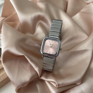นาฬิกาข้อมือ สายเหล็ก ทรงสี่เหลี่ยม ขนาดเล็ก แฟชั่นฤดูร้อน ส…