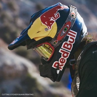 สติกเกอร์ติดหมวกกันน็อค motocros สติกเกอร์หมวกกันน็อค cakil สติกเกอร์ตัดชุดเดียว 1redbull