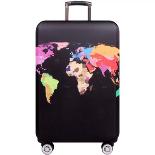 Suit case cover ถุงคลุมกระเป๋าเดินทาง (Earth Map)