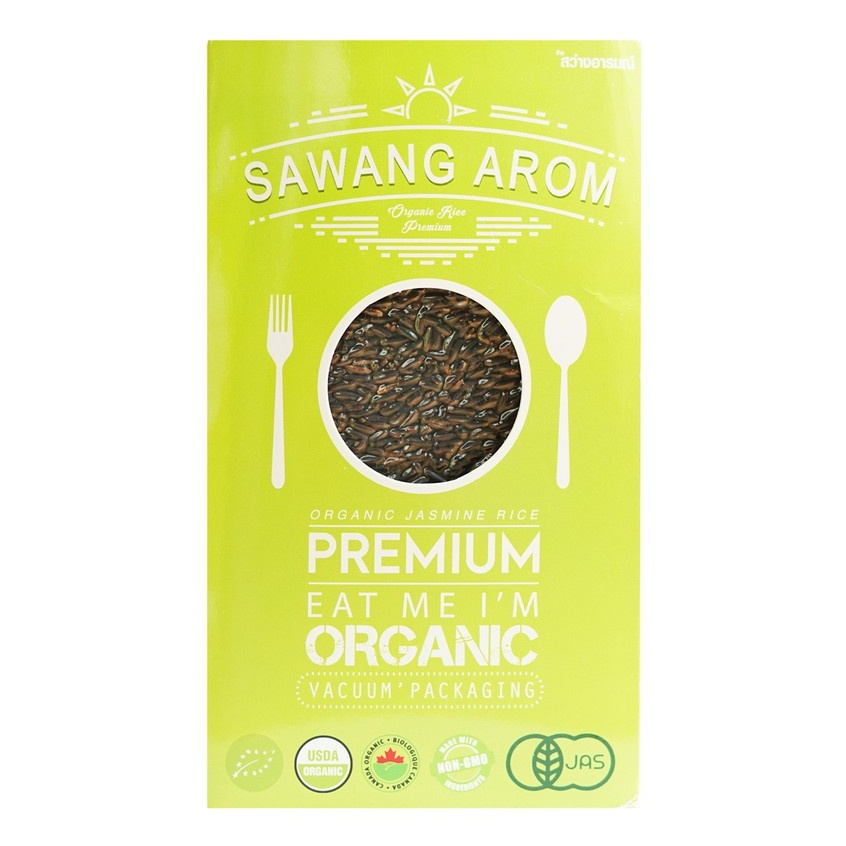 Sawang Arom สว่างอารมณ์ ข้าวไรซ์เบอร์รี่ออร์แกนิค Sawang Arom Organic Riceberry (1kg)