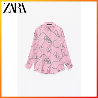 Zara ฤดูใบไม้ร่วงและฤดูหนาว ใหม่ เสื้อผ้าผู้หญิง ผ้าไหมซาติน เนื้อเสื้อ