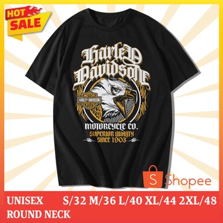 เสื้อยืด เสื้อคอกลม เสื้อสกรีนลาย EAGLE Harley Davidsonสามารถปรับแต่งได้