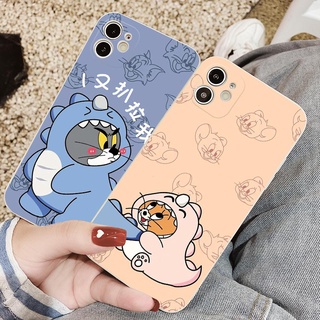 เคส Samsung A03 Core A03S A11 A12 A13 A22 A23 A32 A33 A52 A52S A53 A72 A73 5G เคสโทรศัพท์ tpu แบบนิ่ม กันกระแทก ขอบตรง [คู่ไดโนเสาร์-1]