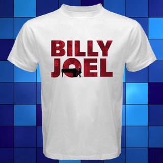 เสื้อยืดผ้าฝ้ายCOTTON Billy Joel Piano Music Legend เสื้อยืดสีขาวแขนสั้นกีฬา Oversize คลาสสิกชาย TEE Fathers Day วันเกิ