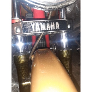 Logoหน้า yamaha (อลูมีเนียม) พร้อมขายึดติดตั้งได้เลย ไม่ต้องแปลง ใช้กับ rxk rxs ได้