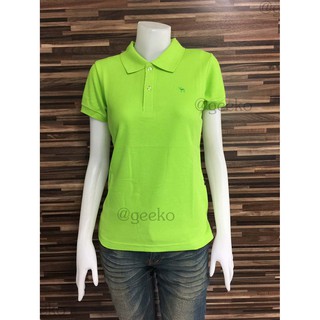 เสื้อโปโล Geeko ตรากวาง สีเขียวสะท้อน ผู้หญิง านิ่ม ใส่แล้วฟินสบาย ไม่อึดอัด ที่สำคัญคือสีไม่ตก