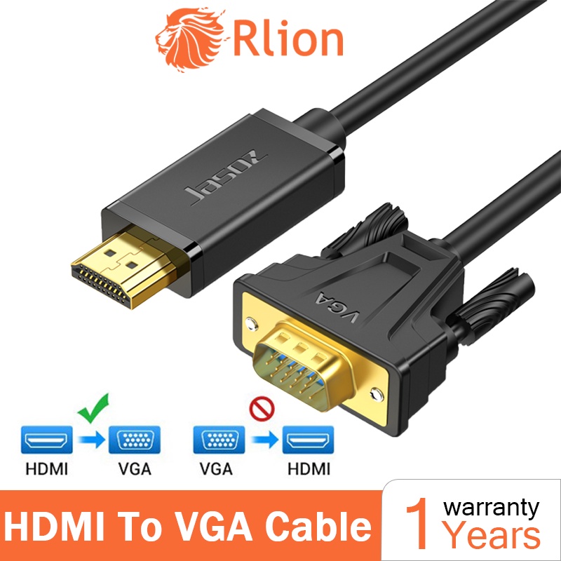 Rlion Hdmi To Vga Cable Adapter 1M 1.5M 2M 3M 5M With 3.5mm Audio Cable
