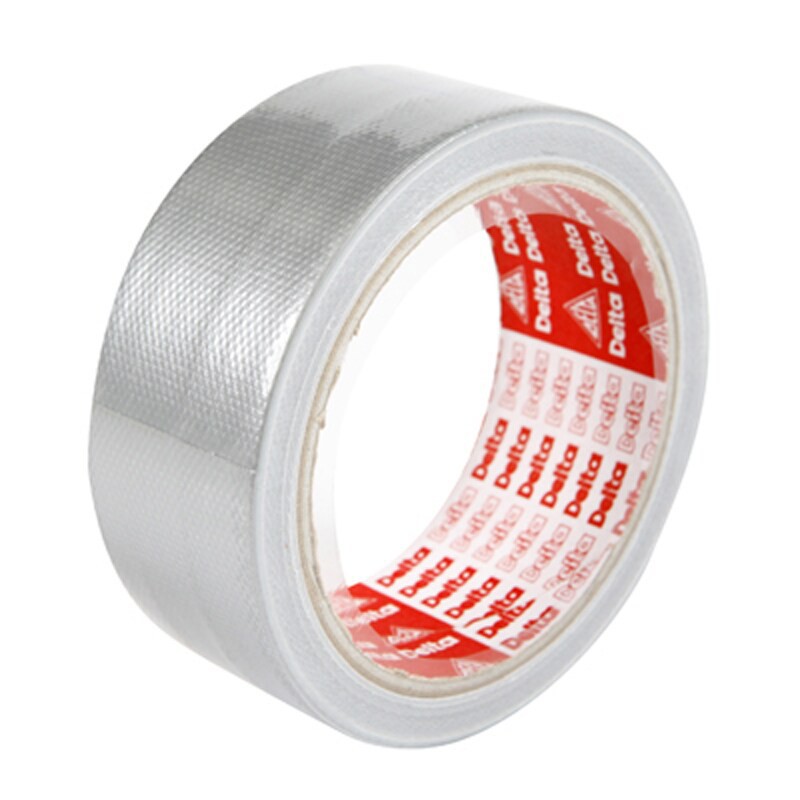 เทปผ้า 1 1/2 นิ้วx9 หลา สีเงิน เดลต้า Cloth Tape 1 1/2 '' x9 Yards. Silver Delta.