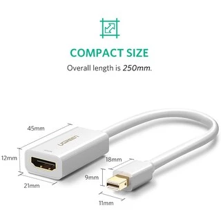 UGREEN 40360 / 40361 Mini Display Port to HDMI (Thunderbolt 2.0)4K Mini DP to HDMI Adapter Cable