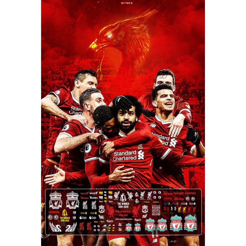 ดีคอลน้ำติดโมเดล Liverpool ฟุตบอล ลิเว่อพูล ติดชิ้นงานได้ทุกสี ติดรถHot Wheels /Majorette 1:64 Decal water slide