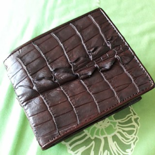 กระเป๋าสตางค์จระเข้แท้แบบช่องใส่เหรียญcrocodile tail wallet