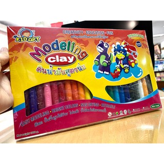 ดินน้ำมัน ดินน้ำมันสูตรนิ่ม 24 สี 500,1000 กรัม ตรา Kidart คิดอาร์ท