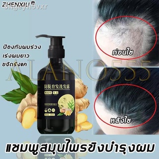 ZHENXIU แชมพูขิง 300ml แชมพูขิงของแท้ แชมพูแก้ผมร่วง ยับยั้งรังแค แชมพูลดผมร่วง แชมพูเร่งผมยาว ผมขาดหลุดร่วงขิงบำรุงถึงร