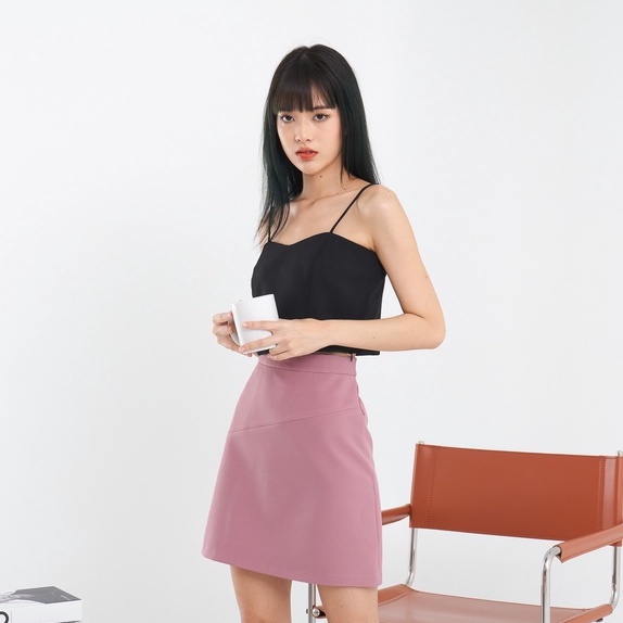 Pixie Skirt (Pink Cut) กระโปรงเอวสูง ทรงเอ