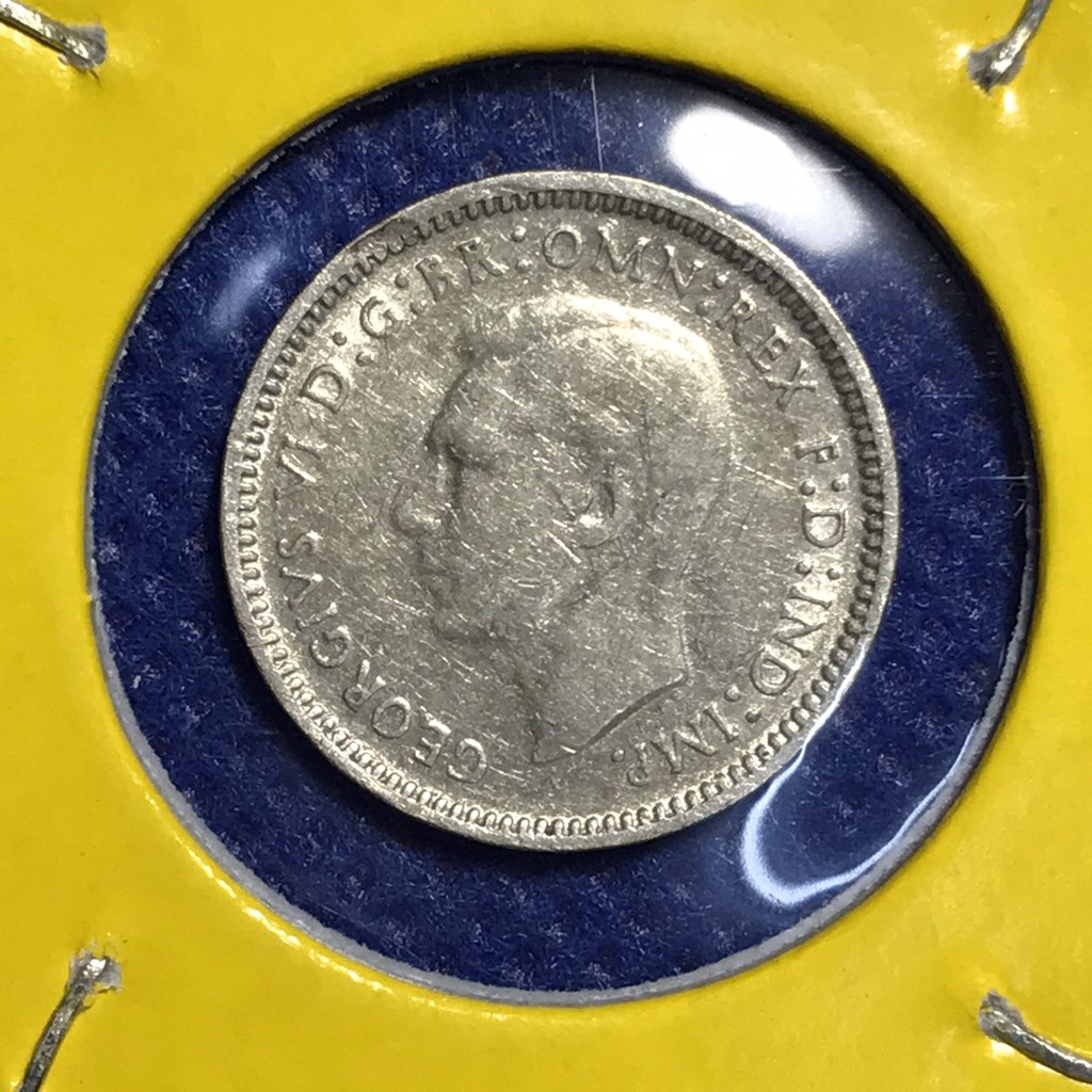 เหรียญเงิน14790 ปี1941 ออสเตรเลีย 3 PENCE เหรียญสะสม เหรียญต่างประเทศ เหรียญหายาก