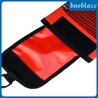 Scuba Diving Reel &amp; SMB Safety Marker Buoy Holder Carry Mesh Bag Rosy