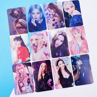 😍🌸การ์ดรูปถ่าย BLACKPINK THE SHOW การ์ด LOMO JISOO ROSE JENNIE LISA การ์ดถ่ายรูปโพลารอยด์การ์ดใบเล็ก