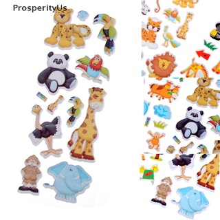 [ProsperityUs] สติกเกอร์ PVC ลายการ์ตูนสัตว์น่ารัก 3D สําหรับติดตกแต่ง