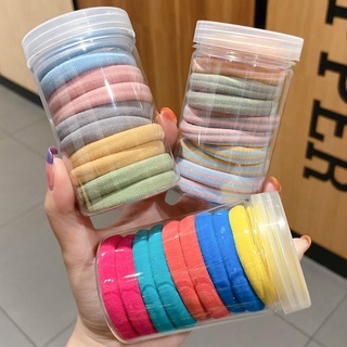 [พร้อมส่ง] ยางรัดผมสีหวานสไตล์เกาหลี 10 ชิ้น / กล่องสําหรับผู้หญิง #Shopee17