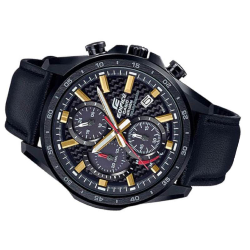 Win Watch Shop นาฬิกา Casio Edifice รุ่น EQS900CL1AV นาฬิกาผู้ชายสายหนัง ใช้พลังงาน Solar Powerประกัน CMG 1 ปีเต็ม