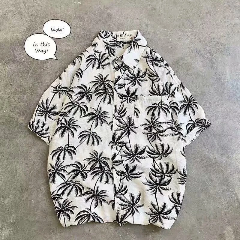 เสื้อลายดอกไม้ ฮาวาย แขนสั้น ชายหญิง thumbnail 6