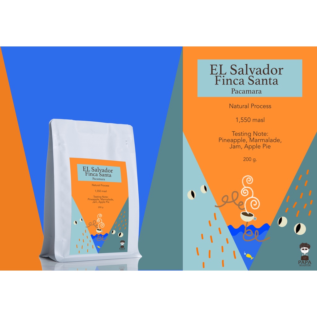 เมล็ดกาแฟคั่ว El Salvador Finca Santa 200g./Bag