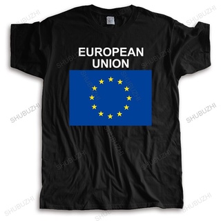 ถูกสุดๆมาใหม่ เสื้อยืด ผ้าฝ้าย พิมพ์ลาย EUROPEAN UNION หรูหรา เหมาะกับฤดูร้อน สําหรับผู้ชาย