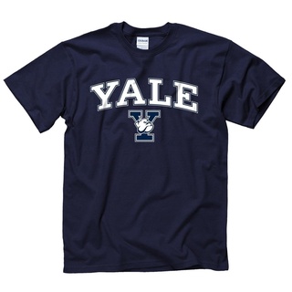 แฟชั่น เสื้อยืด พิมพ์ลาย เสื้อยืด พิมพ์ลาย Yale Bulldogs Arch And Gameday Pluize สไตล์คลาสสิก สําหรับผู้ชาย