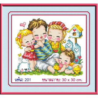 ไอแอมครอสติช iamcrossstitch DIY รหัส L-201 30x30 cm. ชุดอุปกรณ์งานฝีมือปักครอสติชครบชุด