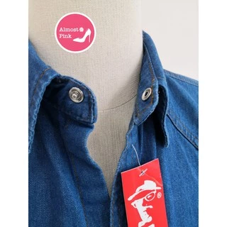 Almost Pink เสื้อยีนส์แขนยาว ทรงสวย สไตล์ลำลอง Akeera แฟชั่นชาย หญิง