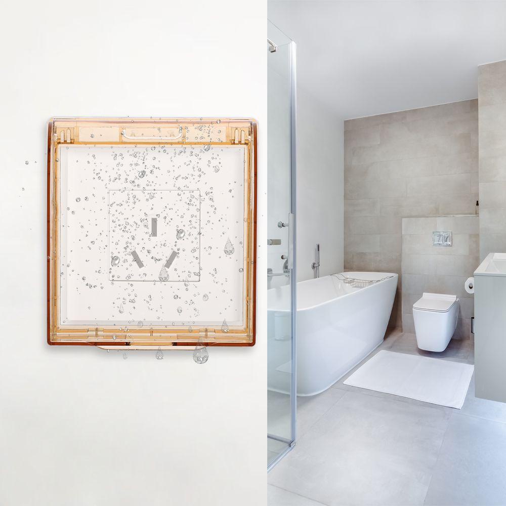 Suhu ฝาครอบสวิตช์ไฟ แบบติดผนัง ป้องกันน้ํากระเซ็น มีกาวในตัว 1 ชิ้น