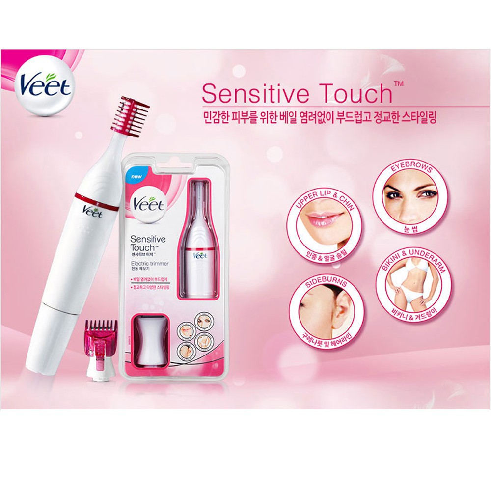 Korean version]Veet Sensitive Precision Electric Hair Trimmer & Shaper for  Eyebrows, Facial Hair, Bikini Line, and Unde | Shopee Thailand