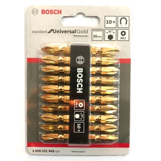 ดอกไขควงสองปลาย BOSCH แท้ PH2 65 มม. 1 ดอก (สีทอง)