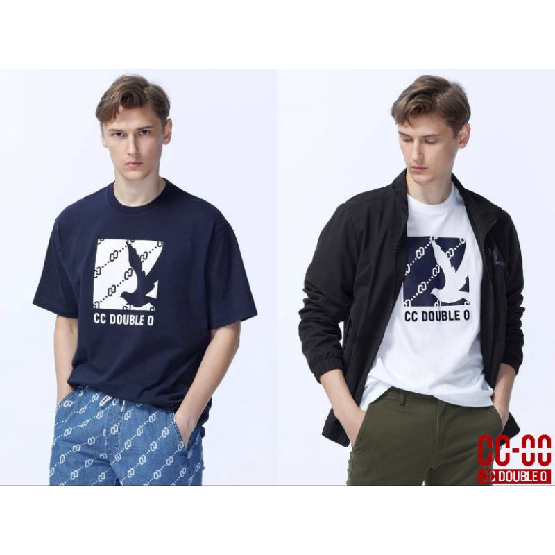 💥CC-OOแท้💯💥 เสื้อยืดผู้ชายแต่งโลโก้Monogram ไซส์ S-XL