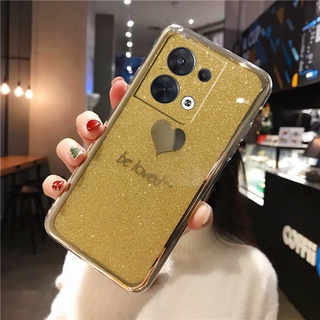 เคสโทรศัพท์ OPPO Reno8 Pro 5G Reno7 Pro 5G Casing Heart shaped electroplated color starry sky luxury silicone fall proof mobile phone case 2022 New Hot sale back cover