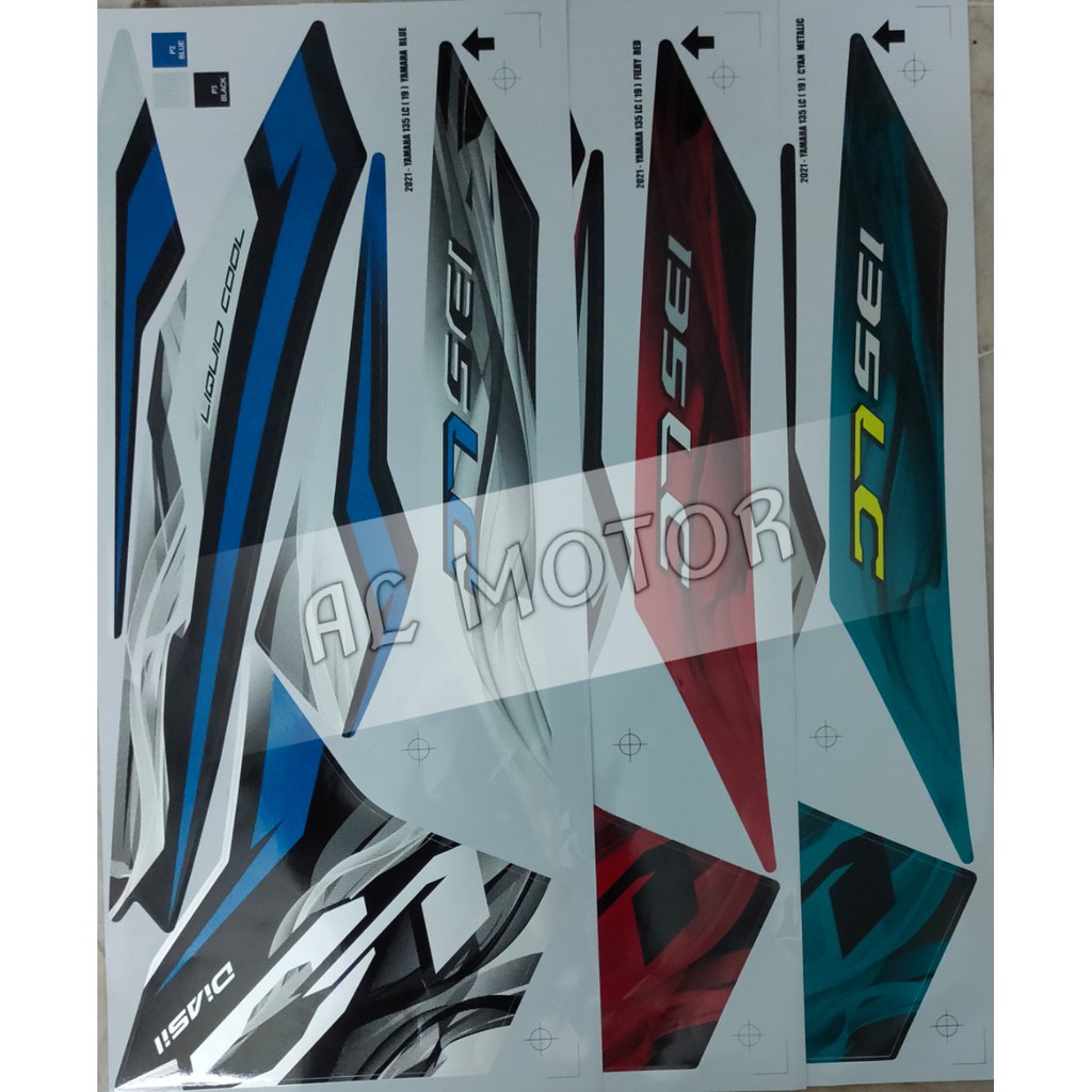 YAMAHA LC135 V2/V3/V4/V5/V6/V7 NEW ( 19 ) 2021 V7 NEW DESIGN STRIPE BODY STICKER YAMAHA