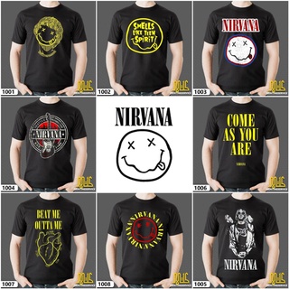 [ใหม่] เสื้อยืดลําลอง ผ้าฝ้าย 100% แขนสั้น พิมพ์ลาย NIRVANA HEAVY METAL BAND BAJU UNISEX สีดํา พลัสไซซ์ XS-XXXL สําหรับผู้ชาย ของขวัญวันเกิด