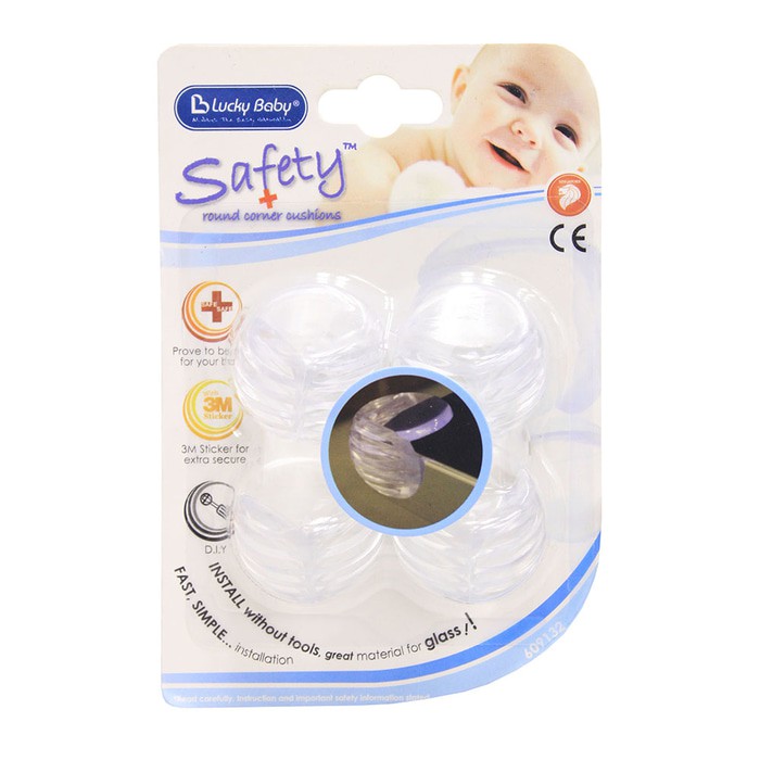 LUCKY BABY - LB 9132 หมอนอิงเข้ามุมโต๊ะ 4Pk - ROUND - ตัวป้องกันมุมโต๊ะ - รูปทรงกลม