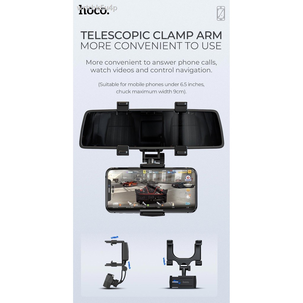 hotsell????Hoco CA70 Rearview Miror Car Holder !! ที่ยึดมือถือ ติด ...