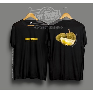 เสื้อยืดโอเวอร์ไซส์เสื้อยืด ผ้าฝ้าย พิมพ์ลาย Eating DURIAN PREMIUM Material DISTRO COTTON COMBED 30S สําหรับผู้ชาย ผู้หญ