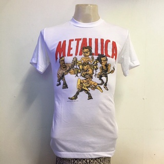 เสื้อวง METALLICA 1970s เสื้อยืดวินเทจ เสื้อวง วงร็อค เสื้อโอเวอร์ปริ้นส์ เสื้อสไตล์วินเทจ AcDcเสื้อยืดผู้ชาย